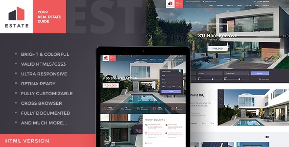 Estate – 房地产销售租赁网站模板 – v1.3.4-爱极客