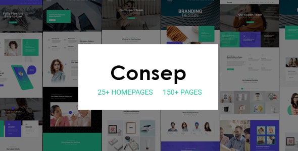 Consep – 响应式多功能HTML5模板-爱极客