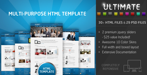 Ultimate 响应企业 HTML5模板-爱极客