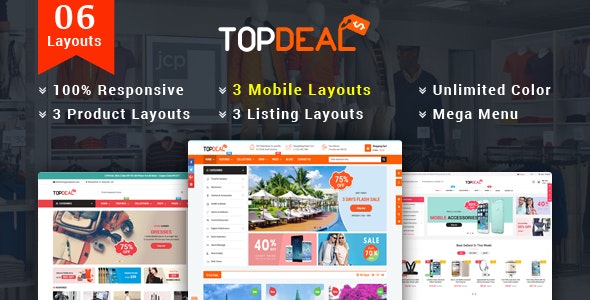 TopDeal – 响应式多用途HTML 5模板-爱极客