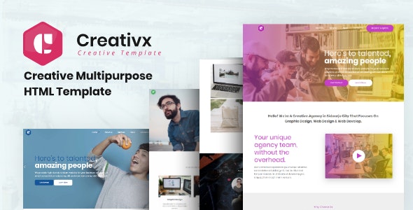 Creativx – 创意多用途网站HTML模板-爱极客