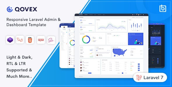 Qovex – Laravel 后台管理面板HTML5面板 – v1.0.0-爱极客