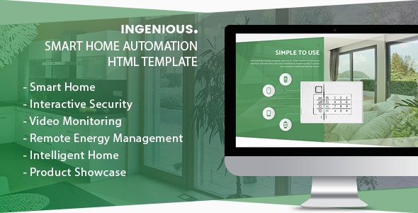 Ingenious – 自动化智能家居HTML网站模板 – v1.1.7-爱极客