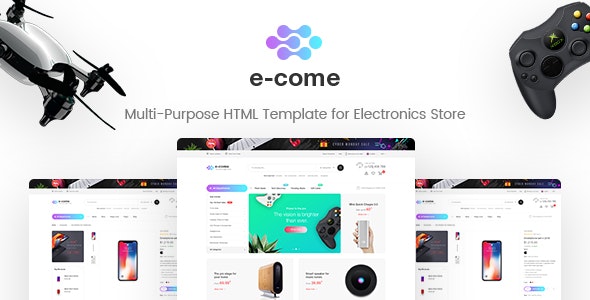 E-come – 电子商店的多用途HTML模板 – v1.0-爱极客