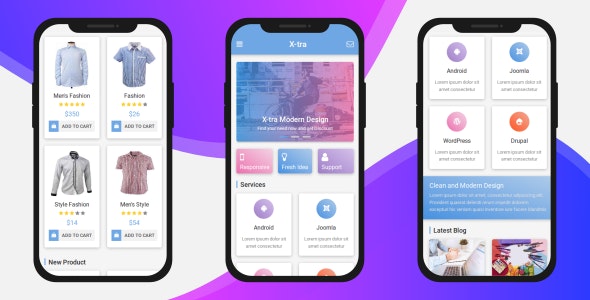 Xtra – 移动设备手机端网站HTML5模板-爱极客