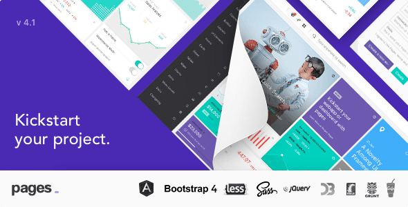 Pages – 后台管理面板 Bootstrap 4 & HTML 模板 – v6.0-爱极客
