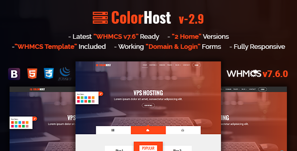 ColorHost – 响应式主机WHMCS模板 – v3.0-爱极客